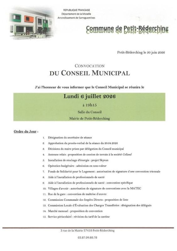 Image de Séance du Conseil Municipal le 6 juillet 2026