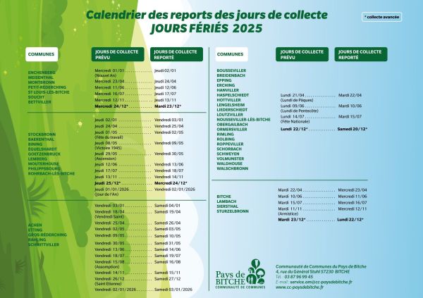 Report du jour de collecte des Ordures Ménagères