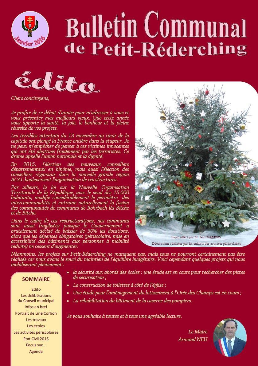 Bulletin municipal Janvier 2016 Image de Bulletin municipal Janvier 2016