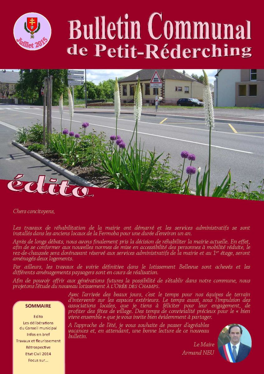 Bulletin municipal Juillet 2015 Image de Bulletin municipal Juillet 2015