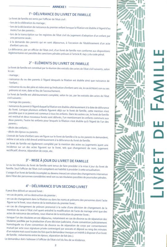 Demande de second livret de famille Image de Demande de second livret de famille